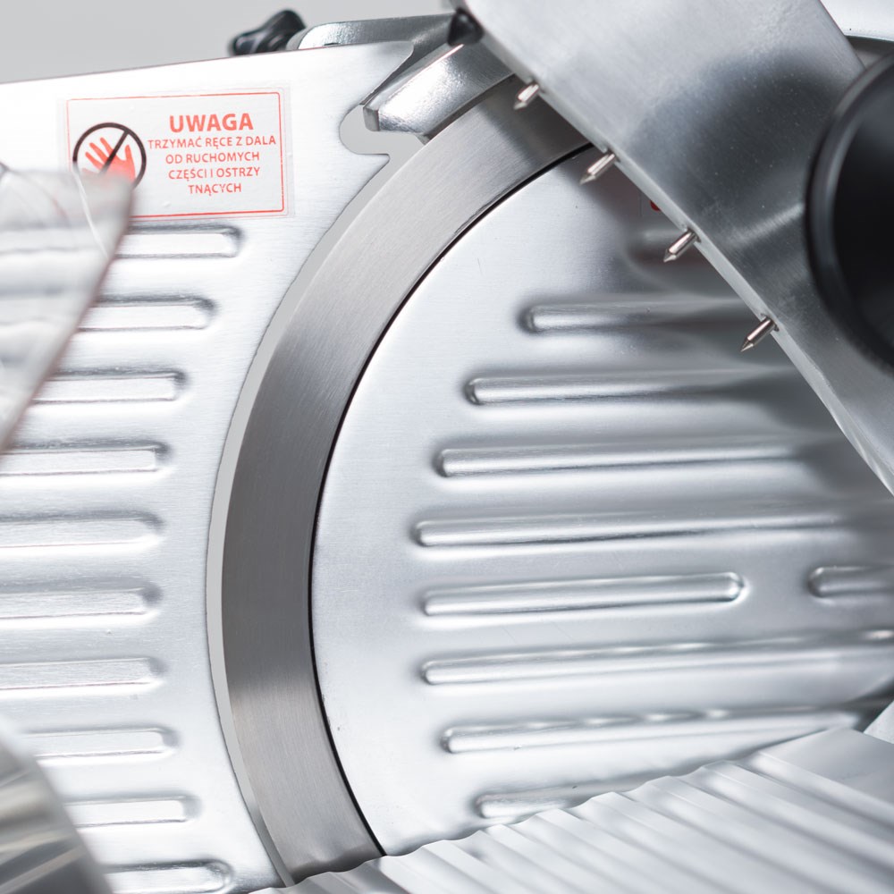 Aufschnittmaschine, Gehäuse aus eloxiertem Aluminium, Messer 250 mm Ø