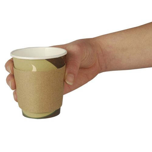 24300 Banderolen für Heißgetränkebecher "pure" Ø 7,3 cm · 5,8 cm braun