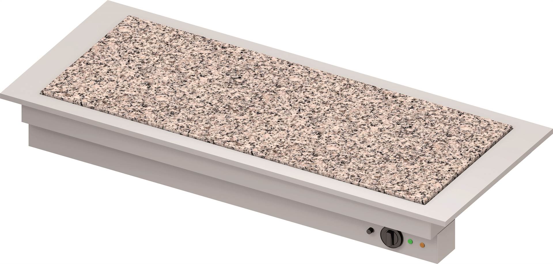 Wärmeplatte "Drop-In" aus Granit 4xGN 1/1 1480x620x270 mm Edelstahlabdeckung