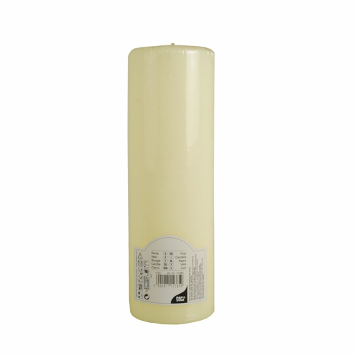 378 Stumpenkerze Ø 80 mm · 250 mm elfenbein "Ivory" mit Flachkopf