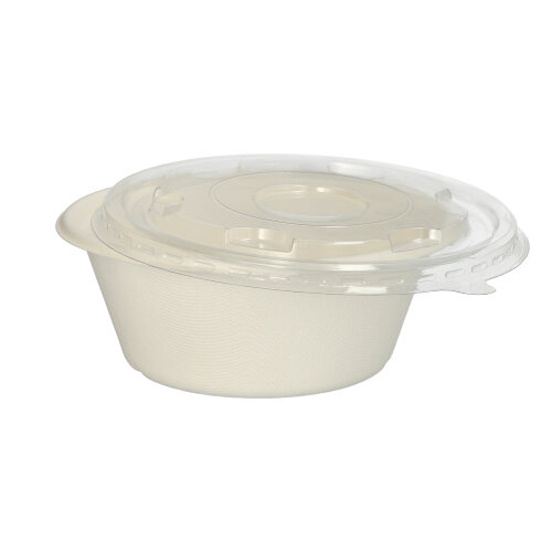 4000 Schalen, Zuckerrohr "pure" 750 ml Ø 17 cm · 6,5 cm weiss