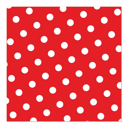 30 Servietten, 3-lagig 1/4-Falz 33 cm x 33 cm rot "Dots" 25920 Servietten, 3-lagig 1/4-Falz 33 cm x 33 cm ! rot "Dots"
