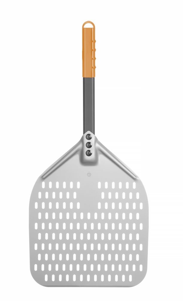 Pizzaschaufel - eckig, gelocht, kurzer Griff, HENDI, 350x710mm Pizzaschaufel - eckig, gelocht, kurzer Griff, HENDI, 300x660mm