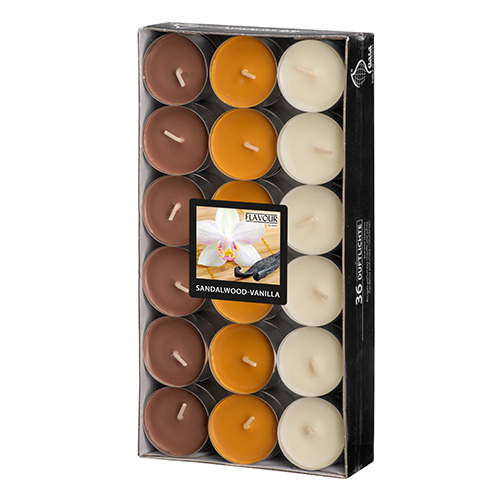 25920 "Flavour by GALA" Duftlichte Ø 38 mm · 17 mm elfenbein - Sandalwood-Vanilla "Ton in Ton"