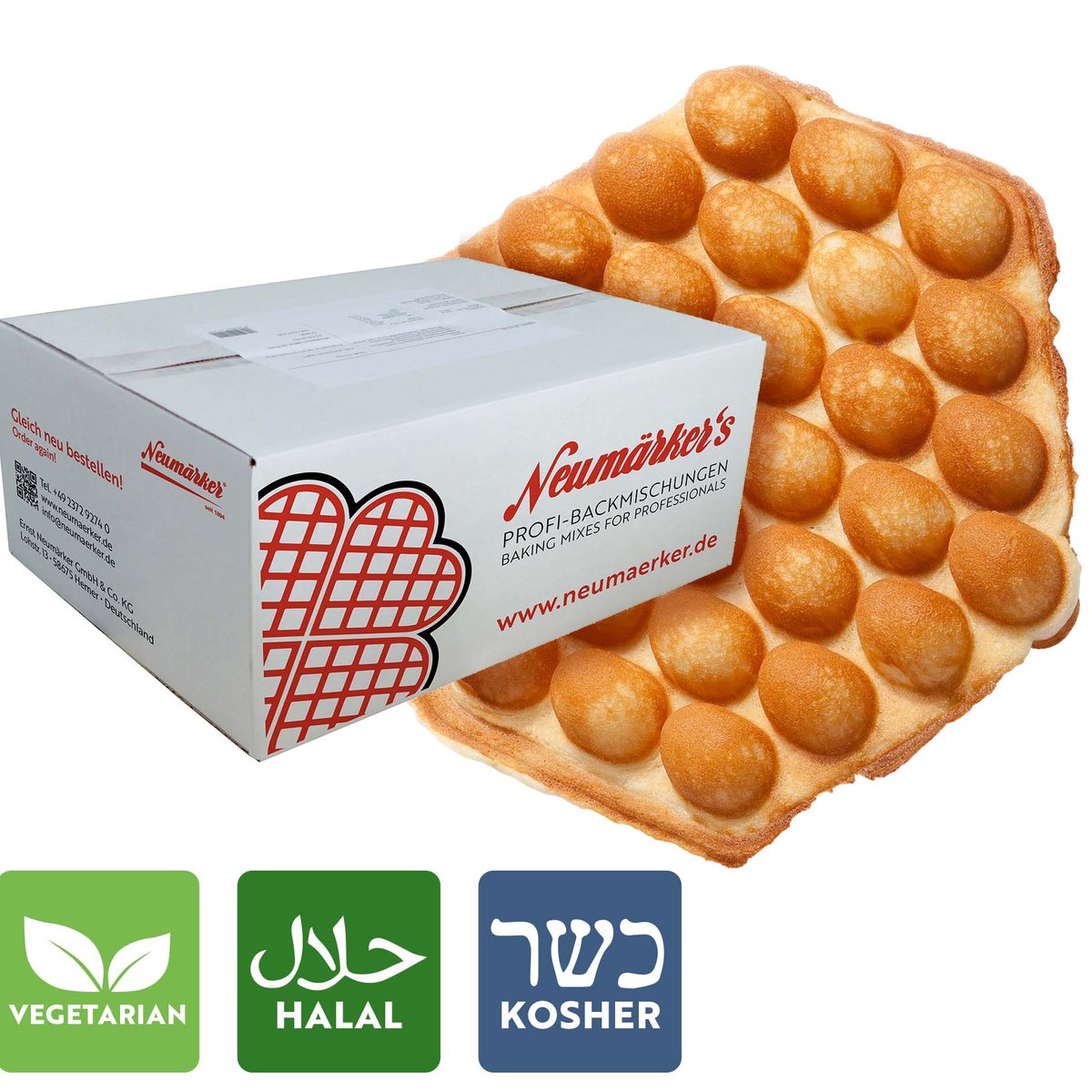 Bubble-Waffel-Mix Karton à 10 kg (10x 1 kg) Bubble-Waffel-Mix Karton à 10 kg (10x 1 kg)