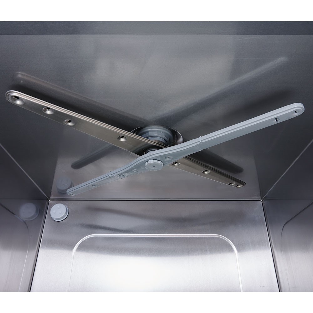 Edelstahl Geschirrspülmaschine Aqua A3 GN1/1 mit Klarspülmittel-/Reinigerdosierpumpe und Klarspülpumpe, 2 Spülprogramme