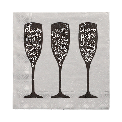 21600 Servietten, 3-lagig 1/4-Falz 33 cm x 33 cm "Champagne"