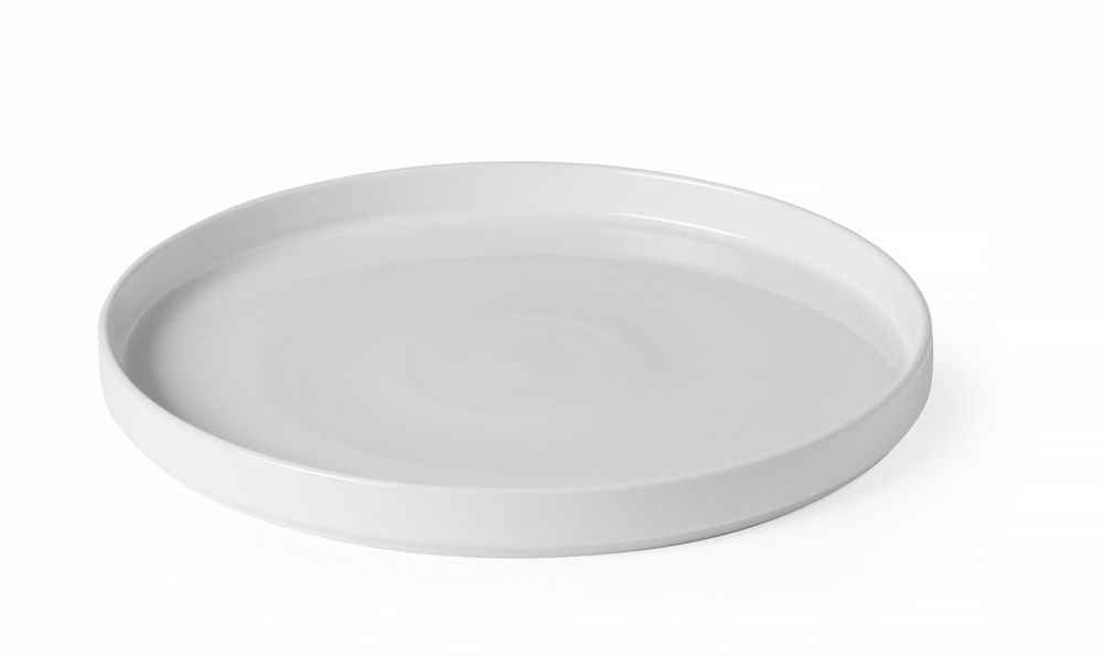 Platte mit hohem Rand Oslo., HENDI, Weiß, ⌀280x(H)28mm