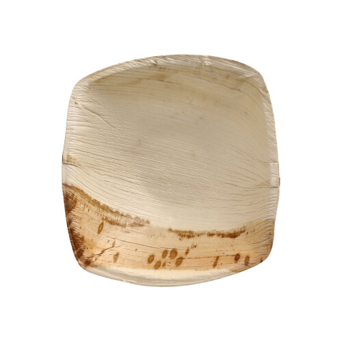 2400 Schalen Palmblatt "pure" 350 ml 4,5 cm x 17 cm x 17 cm natur "QUADRATO"