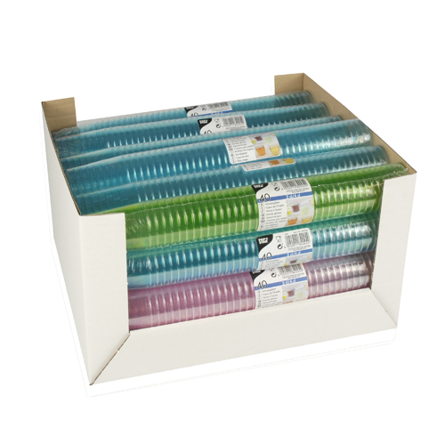 40 Gläser für Schnaps, PS 4 cl Ø 4,2 cm · 5,2 cm farbig sortiert 38400 Gläser für Schnaps, PS 4 cl Ø 4,2 cm · 5,2 cm farbig sortiert