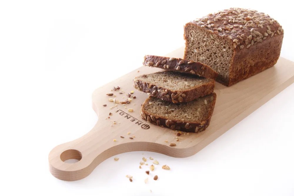 Schneidbrett mit Griff, Holz hell, 390x160mm