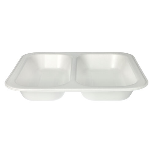 1600 Siegelschalen, XPS 2-geteilt 1250 ml 4,2 cm x 24,5 cm x 26,5 cm weiss laminiert