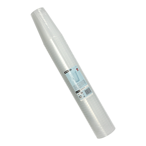 50 Mehrweg-Trinkbecher PP 0,4 l Ø 8,6 cm · 13 cm transluzent unzerbrechlich 8000 Mehrweg-Trinkbecher PP 0,4 l Ø 8,6 cm · 13 cm transluzent unzerbrechlich