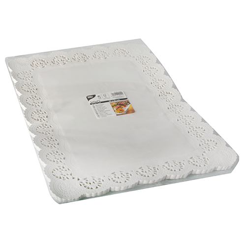 40000 Spitzenpapiere eckig 45 cm x 32 cm weiss