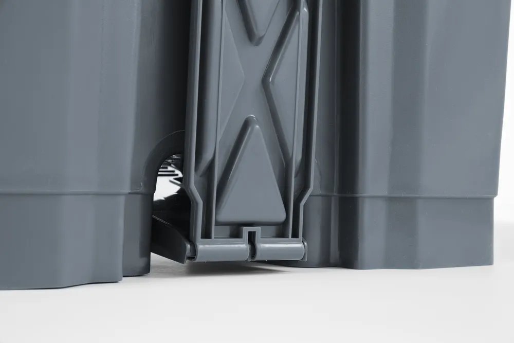 Tret-Abfalleimer, AmerBox, 68L, Hellgrau, 490x410x(H)660mm