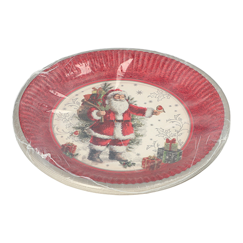 12000 Teller, Pappe rund Ø 23 cm "HoHoHo"