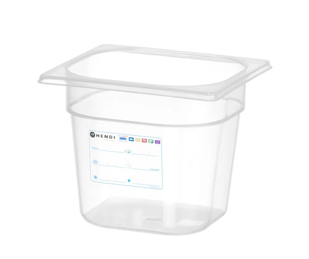 Gastronorm-Behälter 1/6, GN 1/6, 2,4L, Transparent, 176x162x(H)150mm