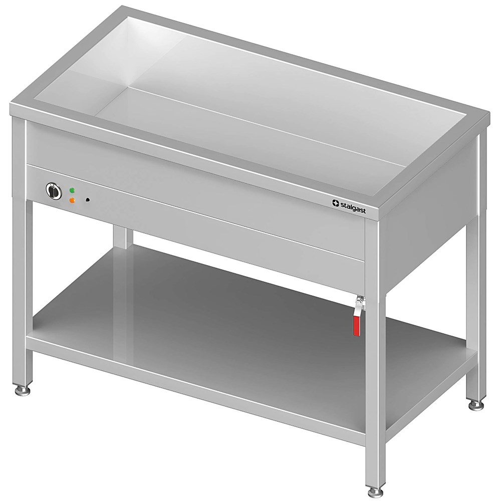 Edelstahl Bain-Marie Standgerät mit einem Becken, für 4x GN1/1410x600x850 mm