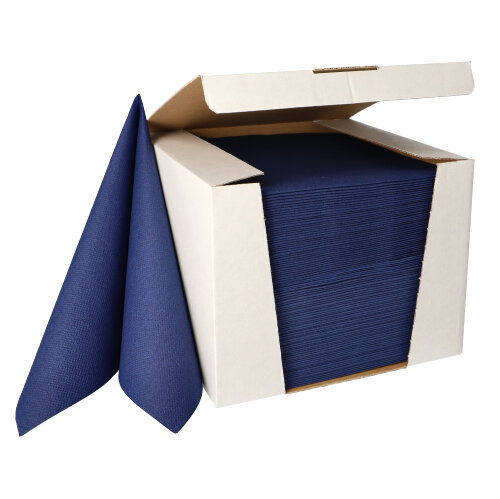 12000 Servietten "ROYAL Collection" 1/4-Falz 40 cm x 40 cm dunkelblau