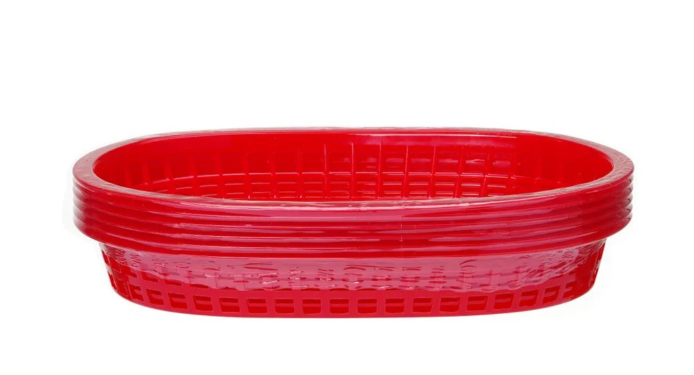 Servierkörbe im Fastfood-Stil, Rot, 6 Stk., 272x175x(H)38mm