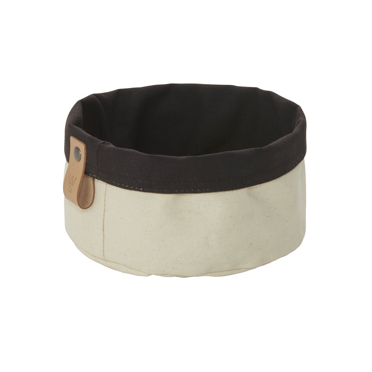 Brottasche FLIP COTTON, Ø 17 cm, Höhe 11 cm, schwarz/cream, Canvas Brottasche FLIP COTTON, Ø 17 cm, Höhe 11 cm, schwarz/cream, Canvas