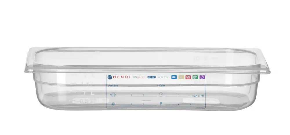 Gastronorm-Behälter 1/3, GN 1/3, 2,5L, Transparent, 325x176x(H)65mm Gastronorm-Behälter 1/3, GN 1/3, 2,5L, Transparent, 325x176x(H)65mm