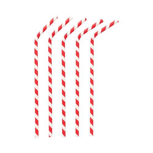 1000 Trinkhalme Papier Ø 6 mm · 22 cm rot/weiss "Stripes" flexibel 84000 Trinkhalme Papier Ø 6 mm · 22 cm rot/weiss "Stripes" flexibel