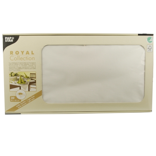 2400 Mitteldecken, Tissue "ROYAL Collection" 80 cm x 80 cm weiss