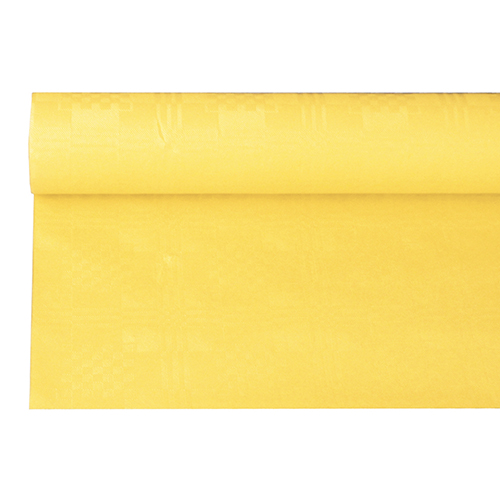 336 Papiertischtuch mit Damastprägung 6 m x 1,2 m gelb