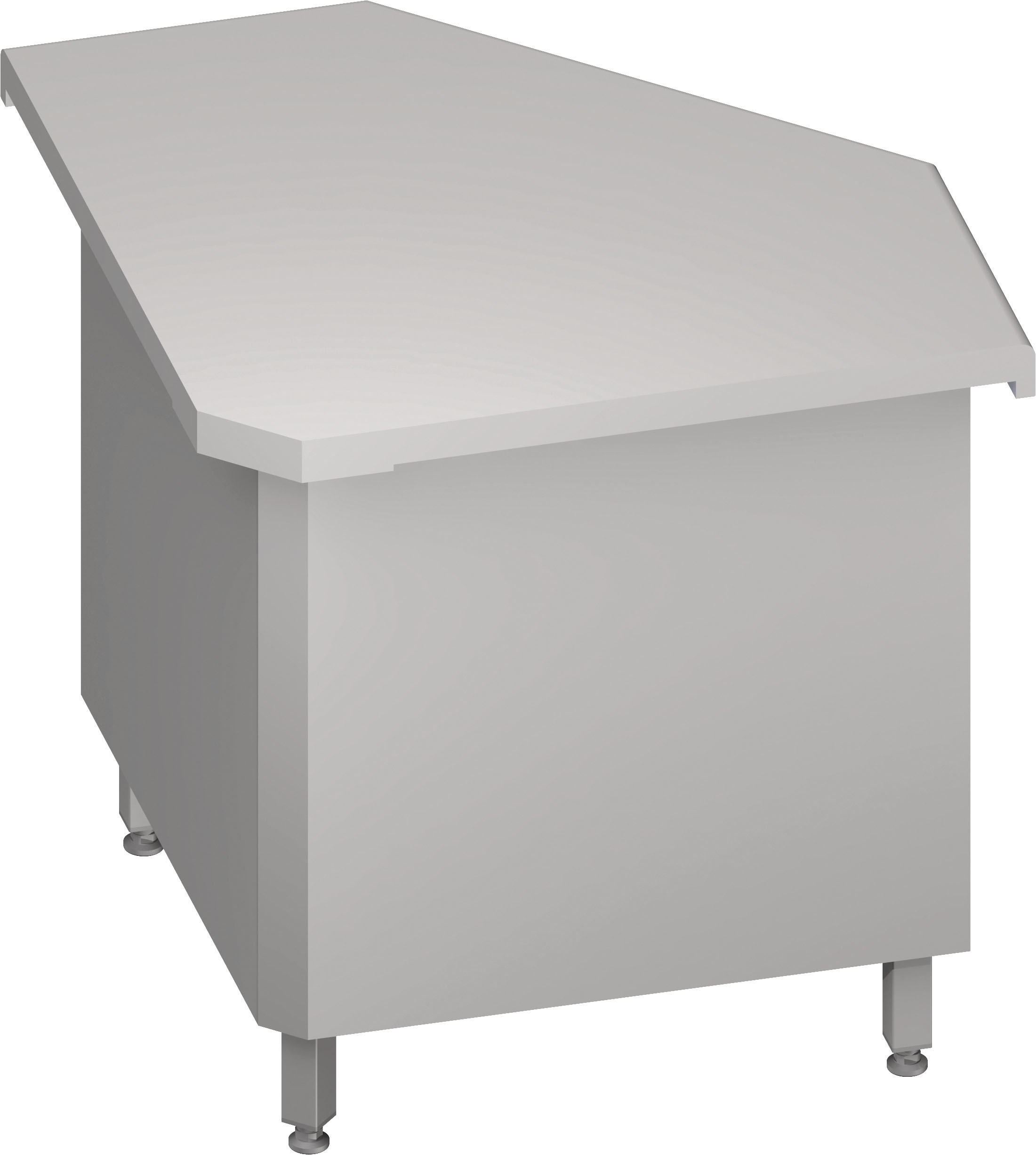 Inneneckmodul 90° "Free Flow" mit geschlossenem Unterschrank 785x785x880 mm, Edelstahldeckplatte Inneneckmodul 90° "Free Flow" mit geschlossenem Unterschrank 785x785x880 mm Granitabdeckung "Standard G1"