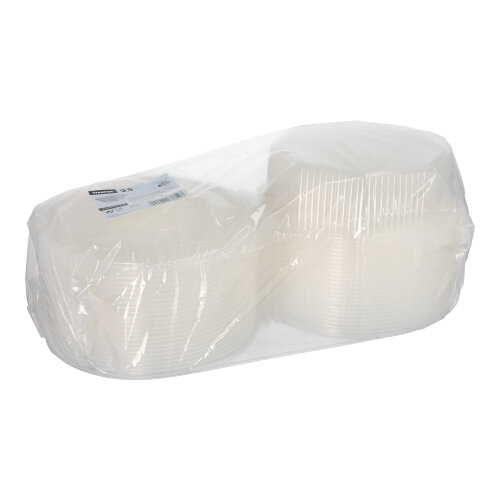 2800 Verpackungsbecher mit Klappdeckeln, PP 8-eckig 1,5 l 5,9 cm x 18 cm x 18 cm transparent
