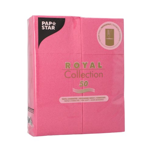 18000 Servietten "ROYAL Collection" 40 cm x 30 cm fuchsia mit Besteckfalz
