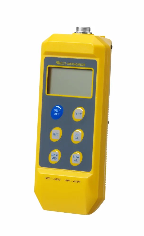 Thermometer mit Digitalanzeige und Stiftsonde, 195x85x(H)45mm Thermometer mit Digitalanzeige und Stiftsonde, 195x85x(H)45mm