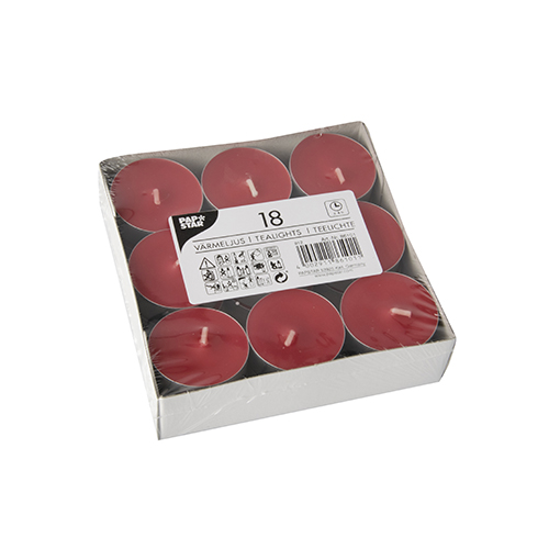 25920 Teelichte Ø 39 mm · 15 mm rot