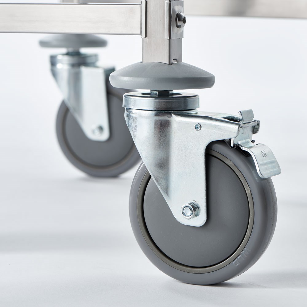 Tablettwagen aus Edelstahl, passend für 14 x GN 1/1, 380 x 550 x 1735 mm (BxTxH)