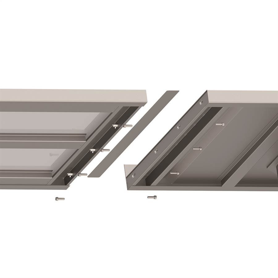 Arbeitsplatte Boxversion 2.0, 2800x600x40 mm, mit Aufkantung Arbeitsplatte Boxversion 2.0, 2800x700x40 mm, mit Aufkantung