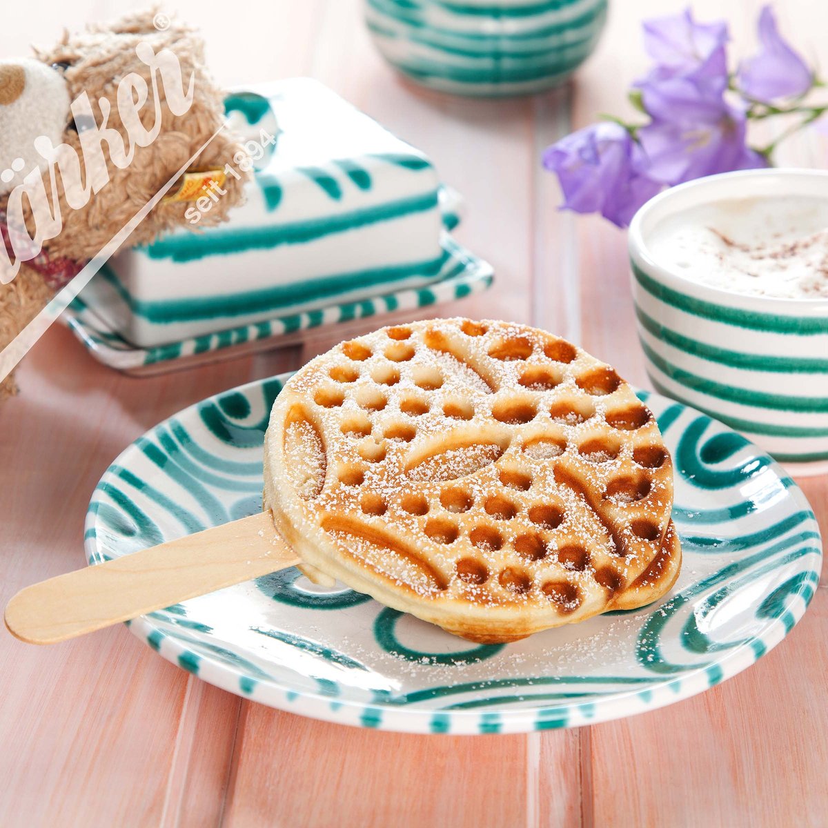 Waffel-Bärchen am Stiel Wechselplatten für Thermocook®