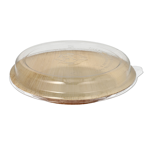 1200 Teller, Palmblatt rund 500 ml Ø 23 cm · 5,3 cm mit rPET Deckel "Kombipack"