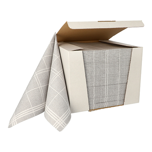 12000 Servietten "ROYAL Collection" 1/4-Falz 40 cm x 40 cm grau "Kitchen Craft"