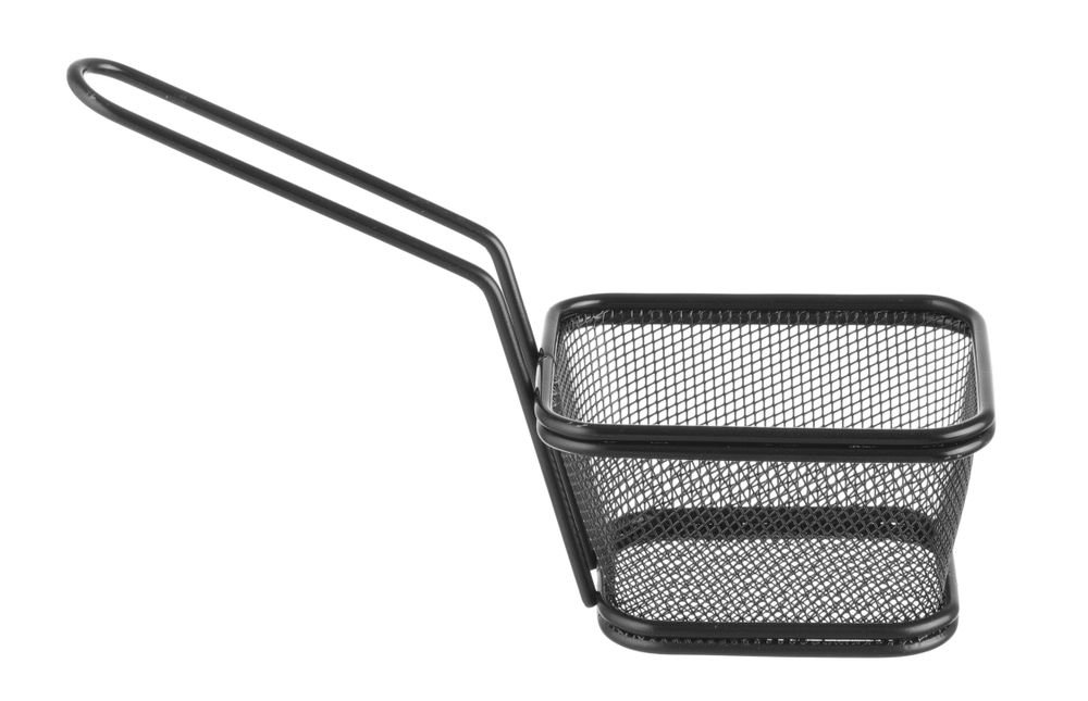Miniatur-Frittierkörbe stapelbar, schwarz, HENDI, 105x90x(H)60mm