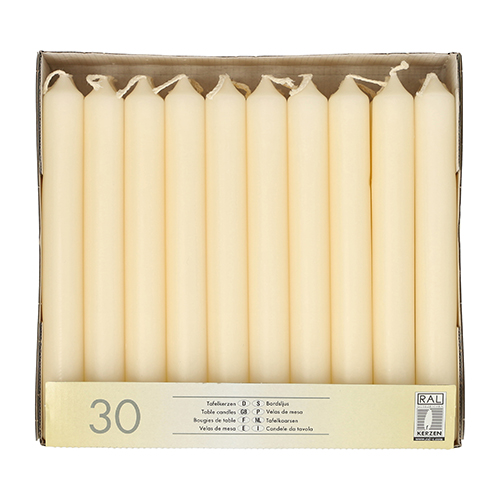 6240 Tafelkerzen Ø 2,1 cm · 19,6 cm creme