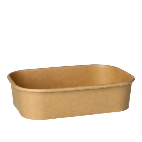 3600 Verpackungsbecher, Pappe rechteckig 500 ml 4,1 cm x 17,3 cm x 12,3 cm braun