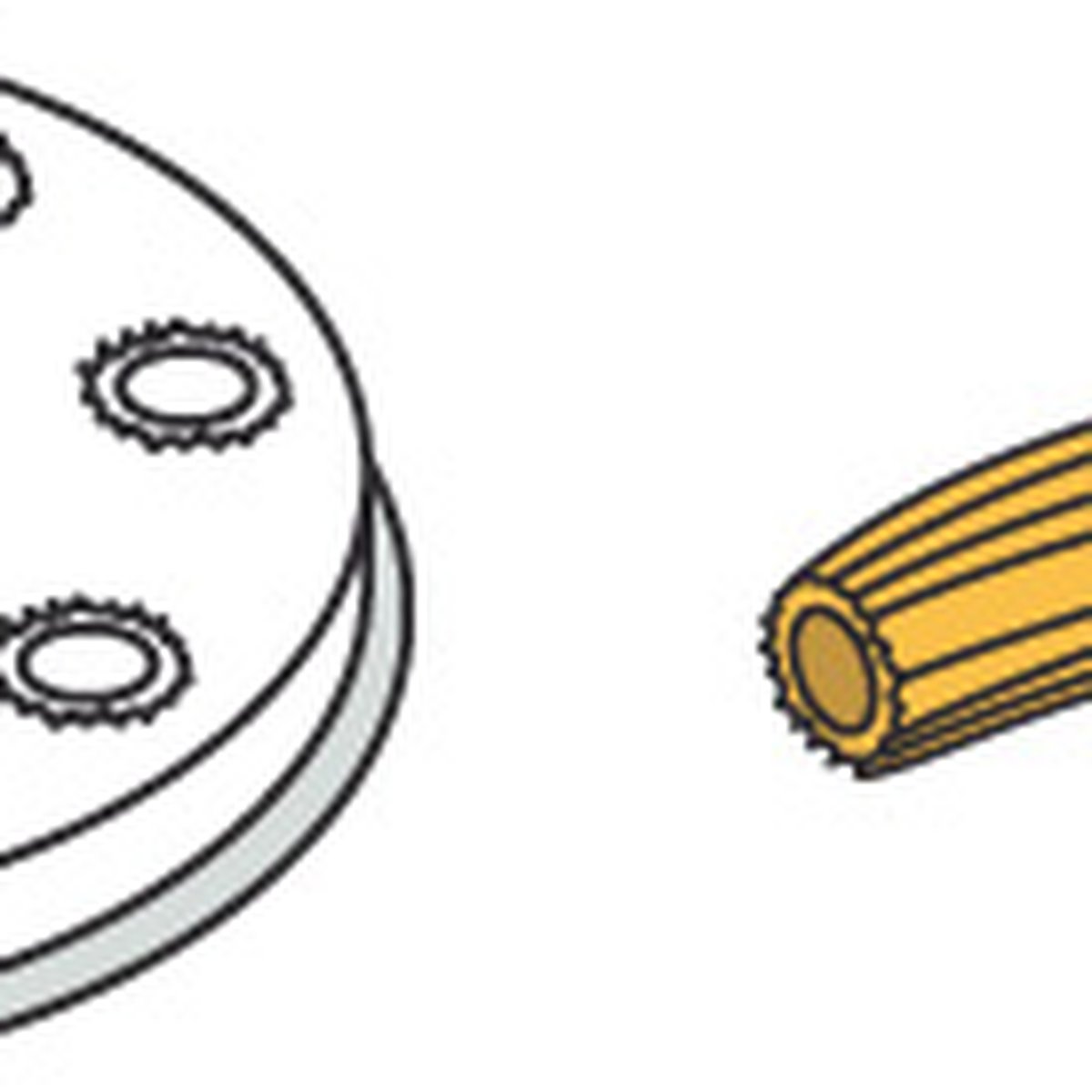 Pasta-Scheibe Ø 57 mm Bucatini für MPF 2,5 und MPF 4