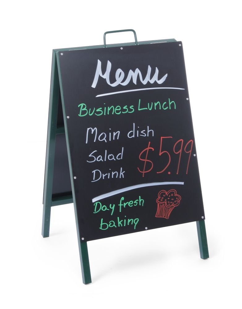 Kundenstopper Kreidetafel, HENDI, 500x550x(H)850mm