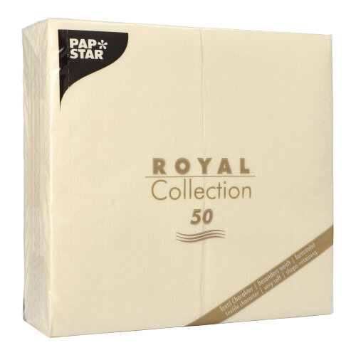 250 Servietten "ROYAL Collection" 1/8-Falz 40 cm x 40 cm champagner 12500 Servietten "ROYAL Collection" 1/8-Falz 40 cm x 40 cm champagner
