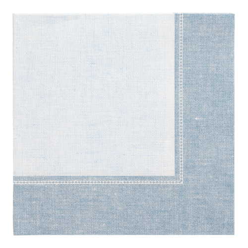 12500 Servietten "ROYAL Collection" 1/4-Falz 40 cm x 40 cm arktikblau "Linum"