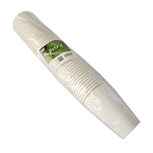 8000 Trinkbecher, Pappe 0,4 l Ø 9 cm · 13,9 cm weiss