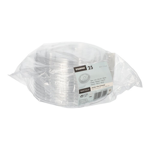 4200 Deckel für Schalen R-PET rund Ø 17 cm · 1,5 cm weiss