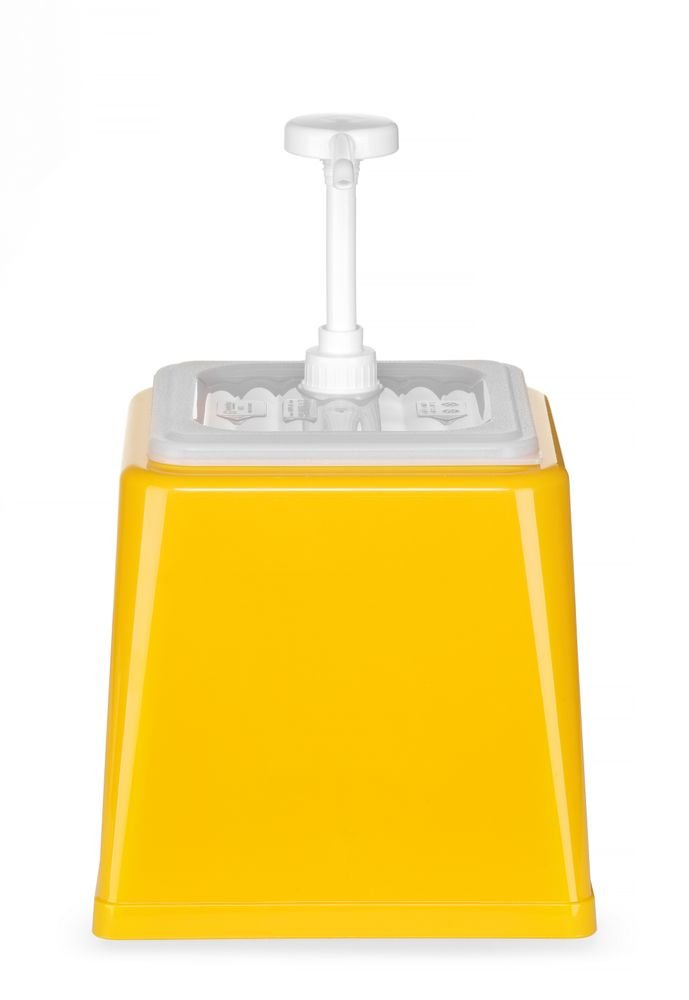 Pump-Saucenspender, HENDI, 2,5L, Weiß, 230x210x(H)327mm