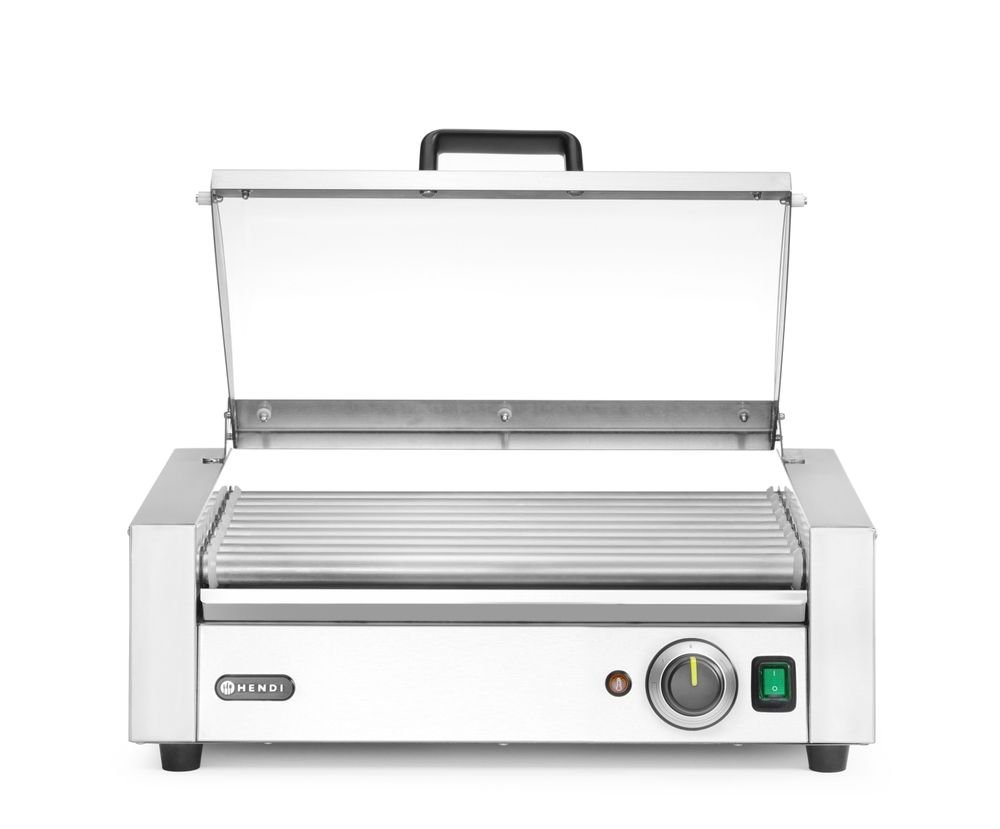 Rollengrill, 1-Zone mit Energiesparabdeckung, 9 Rollen, 230V/790W, 566x450x(H)259mm